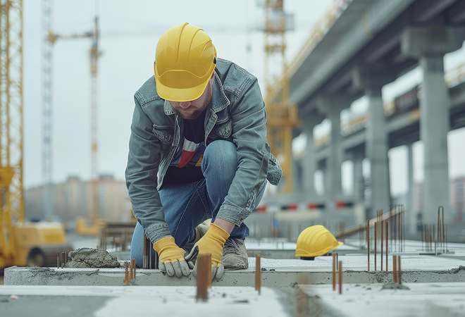Concrete foundation construction process